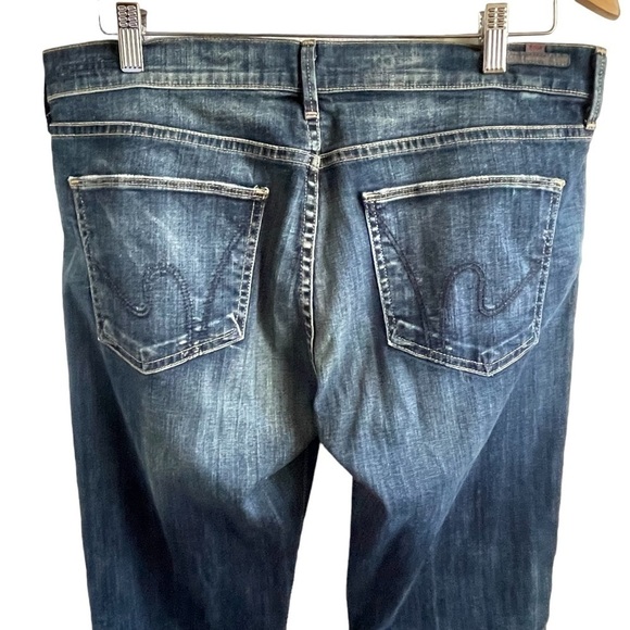 CITIZENS OF HUMANITY JEANS SIZE 31   DARK WASH WHISKERING - Picture 3 of 15